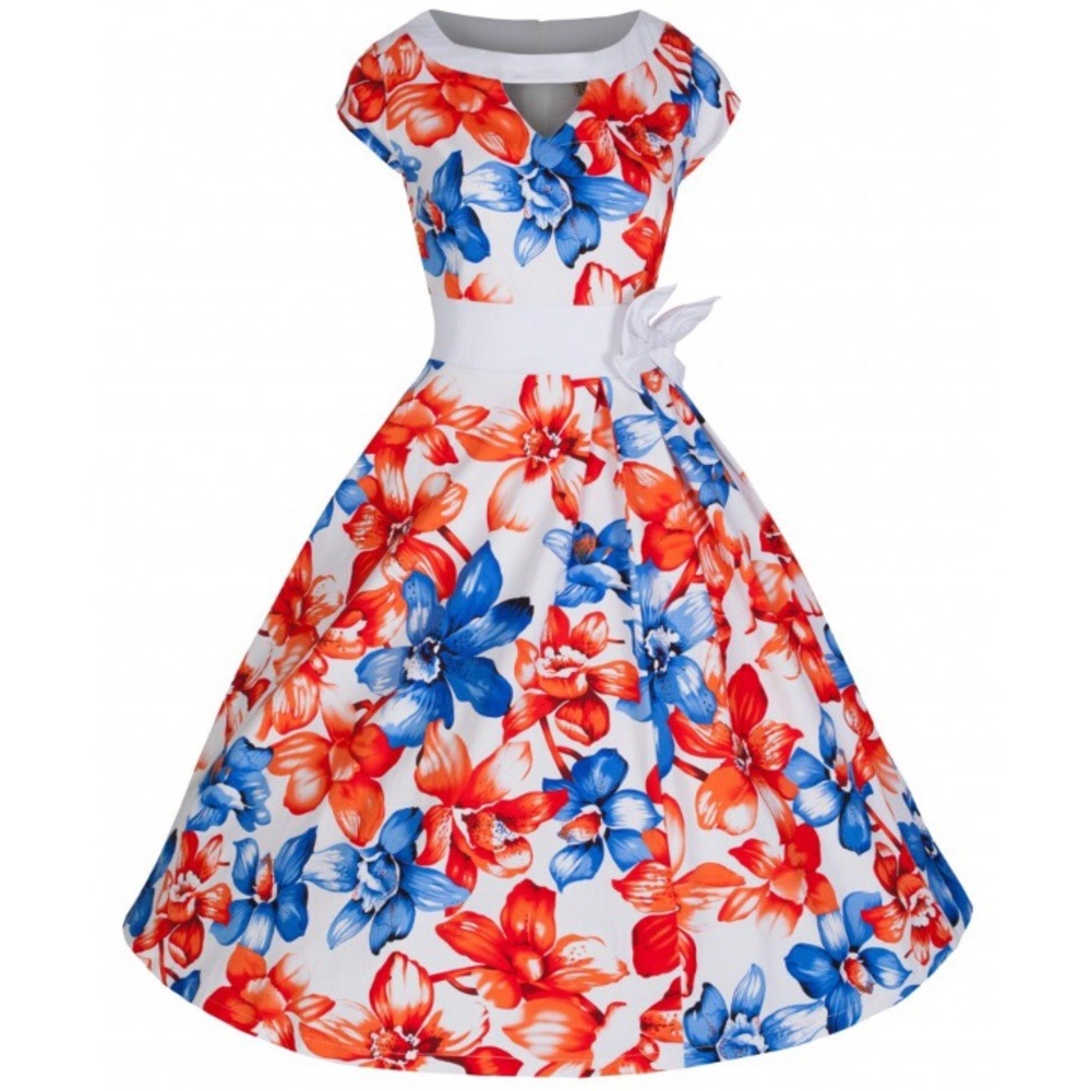 Lindy Bop ‘Kelly’ dress in Oriental Lily